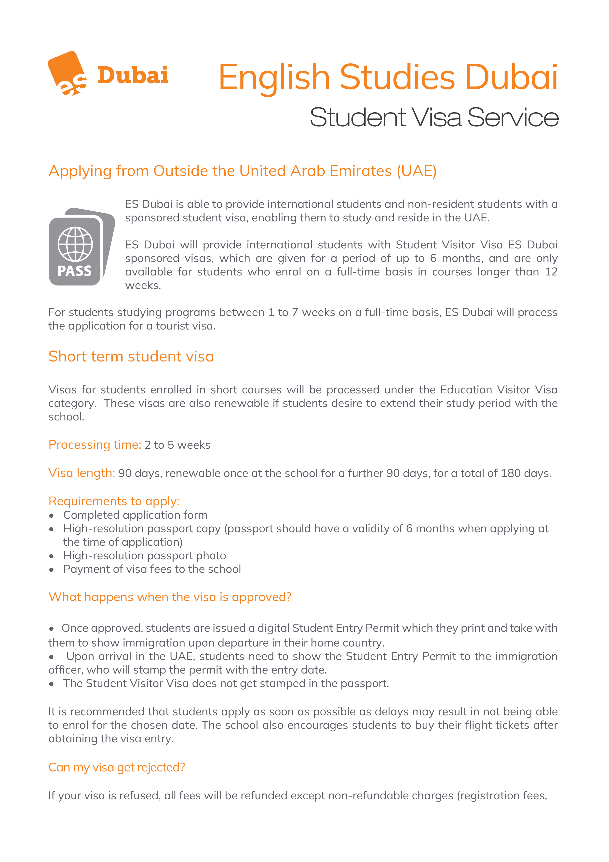 ES Dubai - Student visa Service