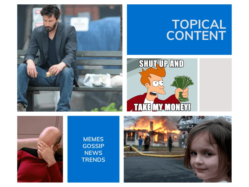 memes de conteúdo tópico